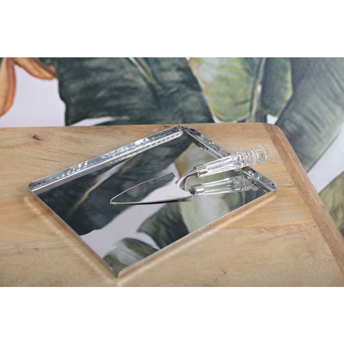 Mampered rechthoekige lade Mirror Effect 30.5x21x1.25cm
