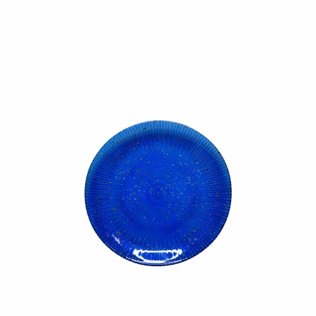 Constellatie blauwe dessertplaat 21x21x2cm