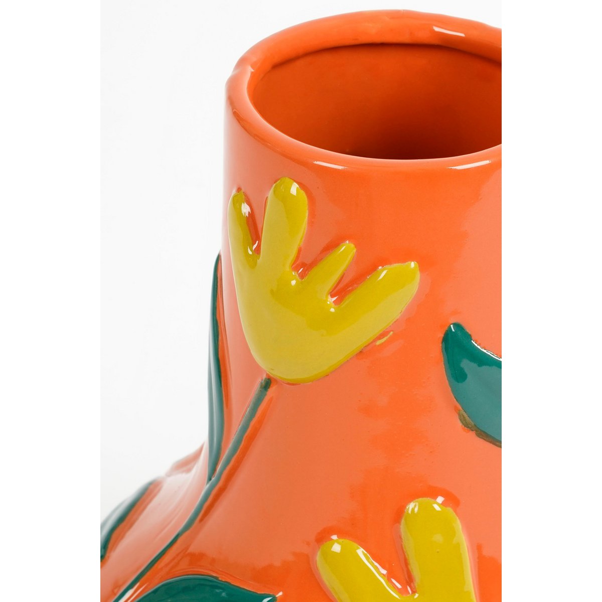 Ava Vaas - H30 x Ø25 cm - Keramiek - Oranje