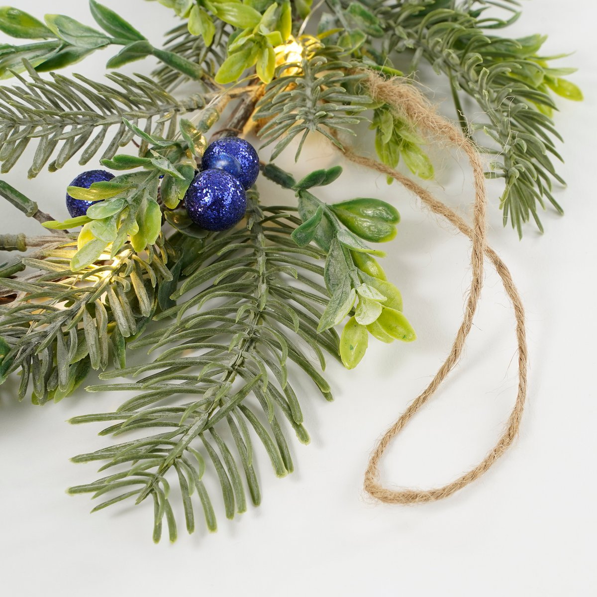 Kerstkrans met LED Verlichting - Ø42 cm - Groen