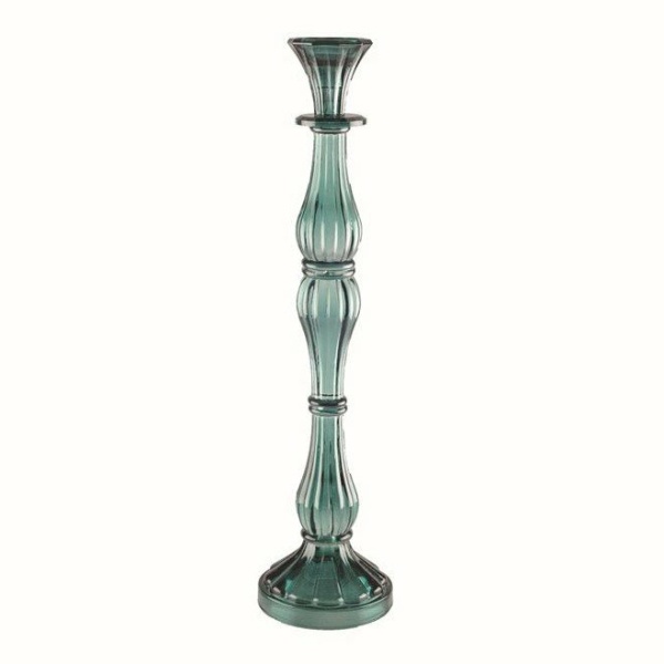 Turquoise kandelaar groot model H41cm