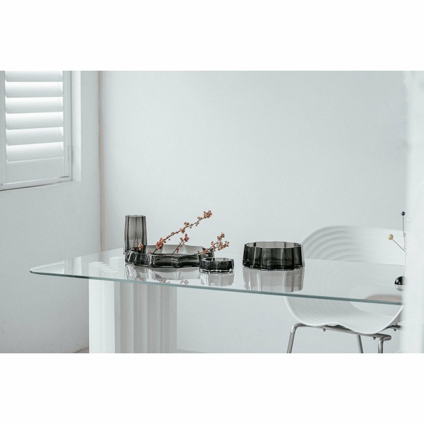 Modern-Klassiek Luxe hoge vaas, stijlvol Belgisch design, LENOX 40 Grijs