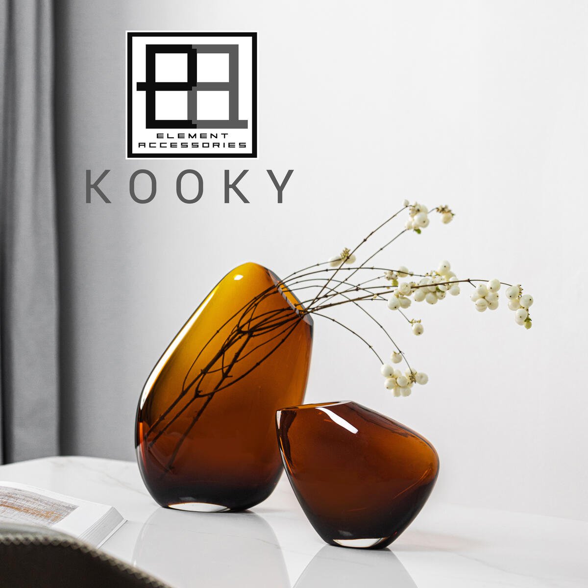 Moderne vaas, hoge design organische vorm, KOOKY16