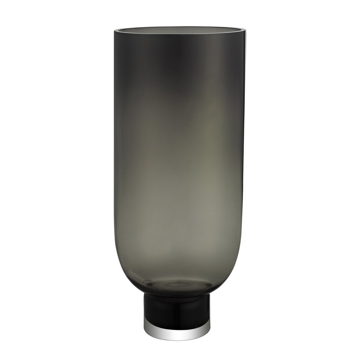 Moderne luxe 9MM dikke glazen vaas donkergrijs, Sober Design, zeer hoog, OMAHA36GR