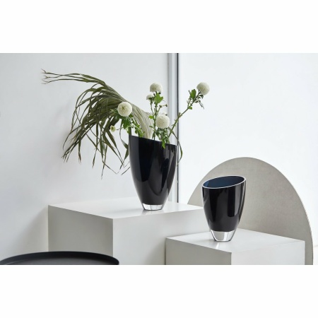 moderne glazen vaas elegant donkerblauw, BULED25IB, 9mm luxe glas
