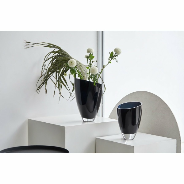 moderne glazen vaas elegant donkerblauw, BULED25IB, 9mm luxe glas