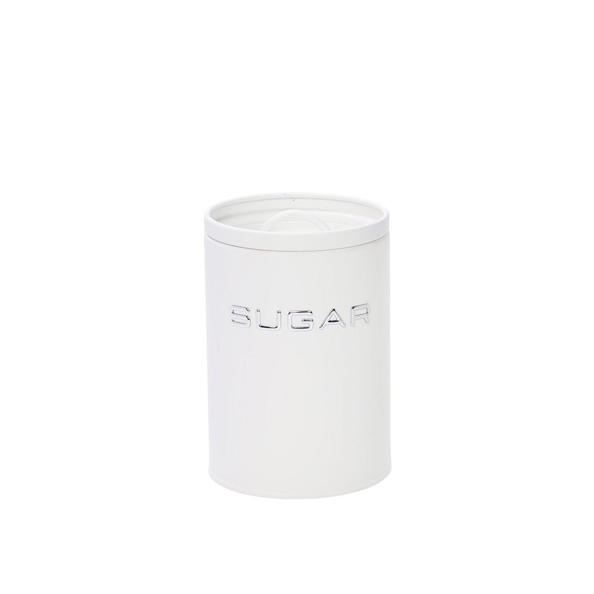 Witte theebox en zilver 11x11x15cm