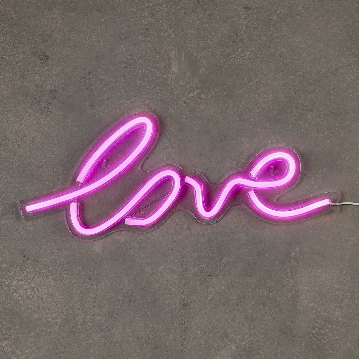 Love Neonverlichting met Timerfunctie - L45 x B2 x H18 cm - Roze