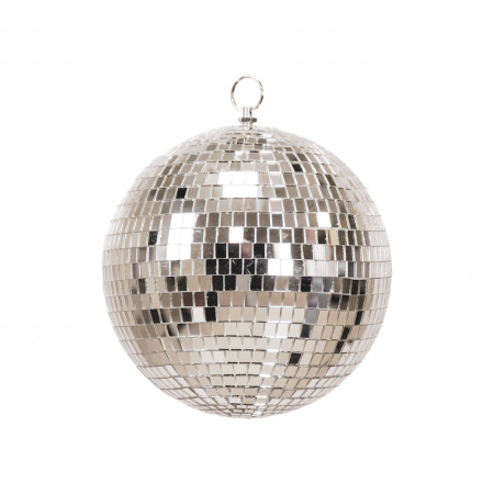 Kerstversiering - Kersthanger - Discobal - Schuim - Zilver - 25x25x25cm