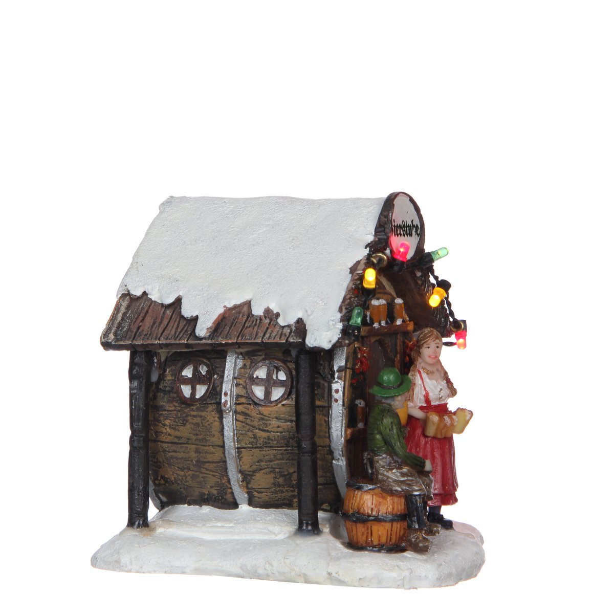 LuVille Kerstdorp Miniatuur Bierstube - L11 x B12 x H12 cm