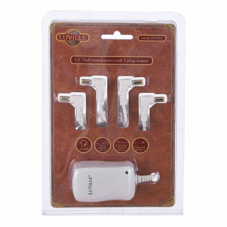 LuVille Kerstdorp Switch Adapter met 4 Plugs - 5 Volt