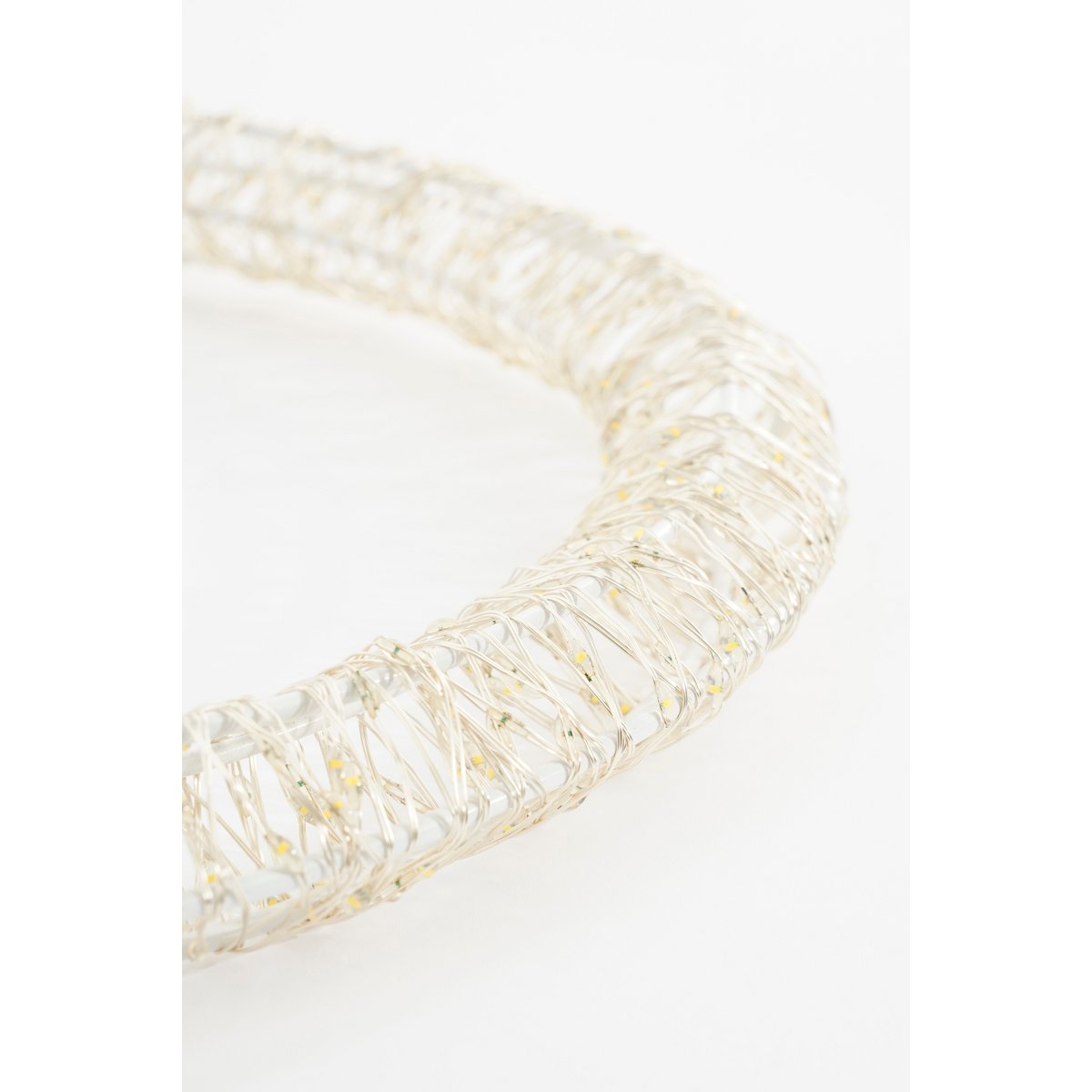 Kerstverlichting Cirkel met Warm Witte LED Lampjes - Ø36 cm - Metaal - Wit