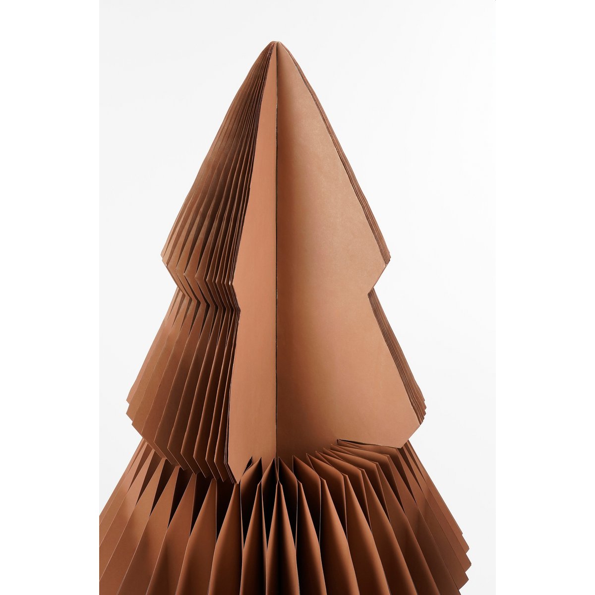 Papieren Kerstboom - Opvouwbare Kunstkerstboom - H152 x Ø104 cm - Kerst Decoratie - Bruin