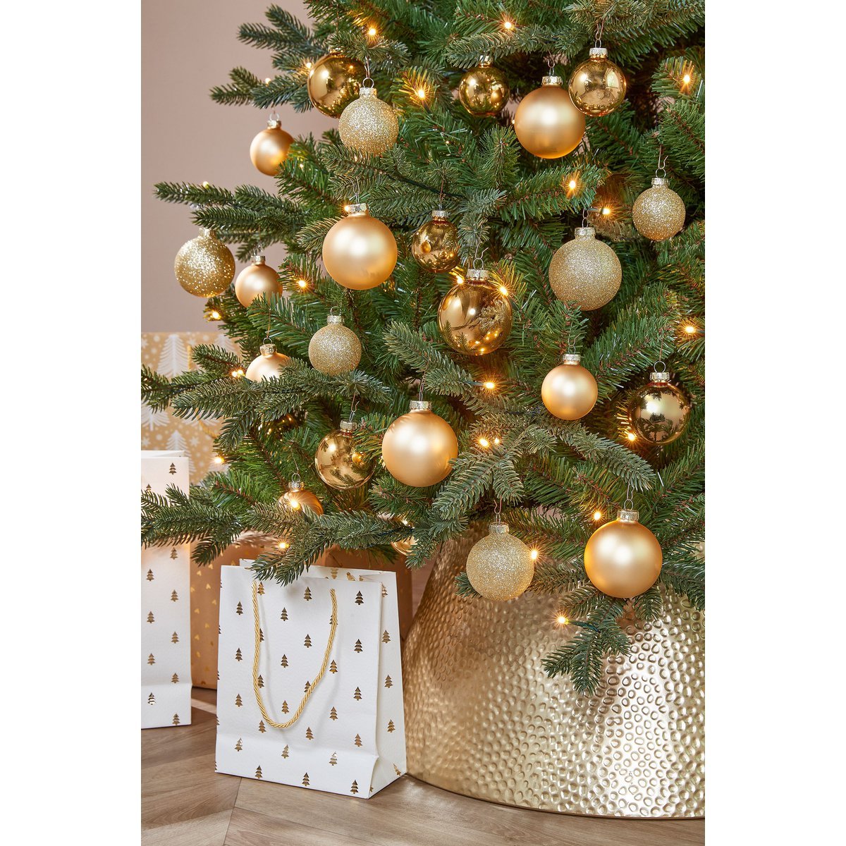 Kerstballen Set - 42 Stuks - Ø7 cm - Glas - Goud