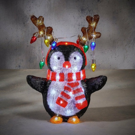 Kerstverlichting Buiten Penguin - L32 x B21 x H42 cm - Meerkleurig