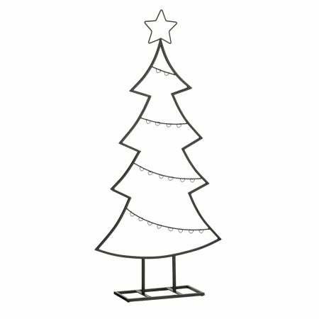 Decoratie Kerstboom - L50 x B15 x H105 cm - IJzer - Zwart