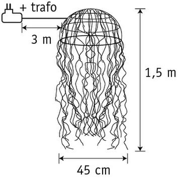 Kroonluchter Kwal met Klassiek Witte LED Verlichting - H150 x Ø45 cm - Zilver