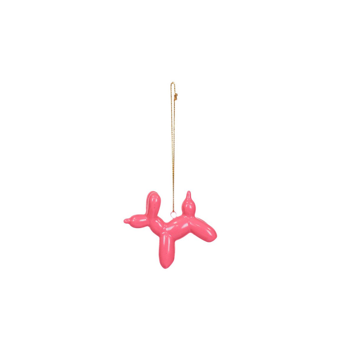 Ornament - Balloon Dog Hanger - Ceramics - Pink - 6,5x3x6cm