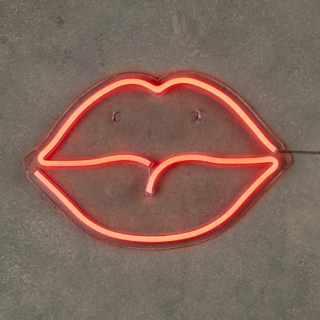 Neonverlichting Lippen - L40 x B28 cm - Rood