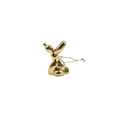 Ornament - Balloon Dog Hanger - Ceramics - Gold - 5,5x6,5cm