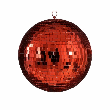 Kerst Discobal - Ø30 cm - Rood