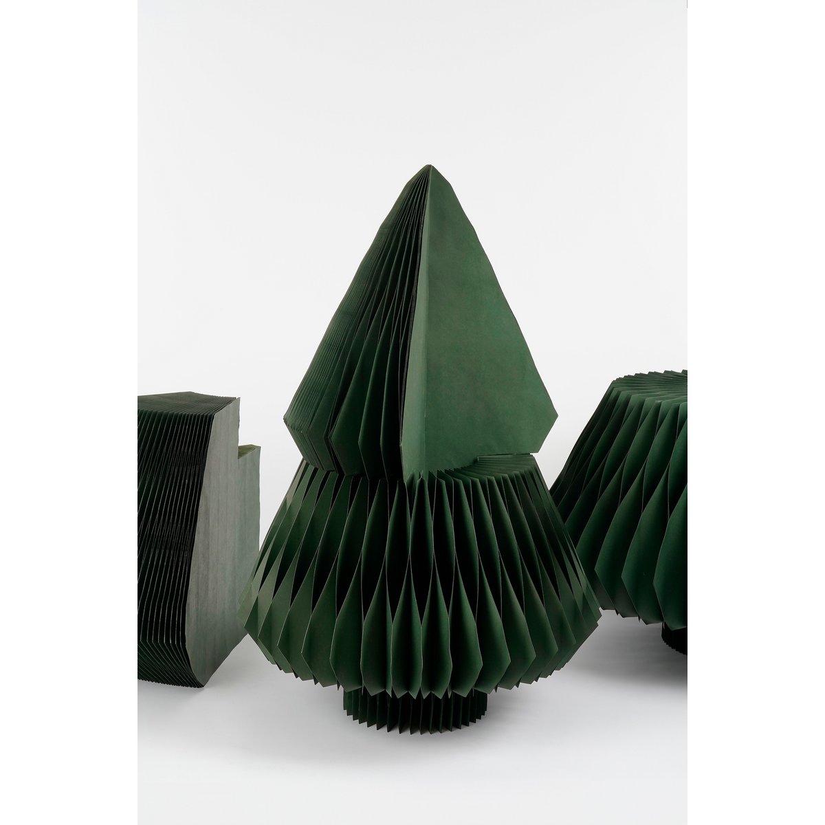 Papieren Kerstboom - Opvouwbare Kunstkerstboom - H212 x Ø120 cm - Kerst Decoratie - Groen