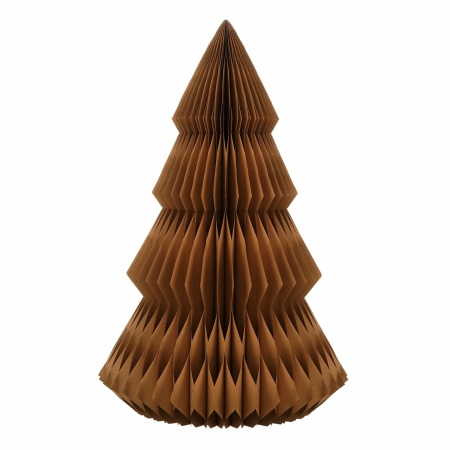 Papieren Kerstboom - Opvouwbare Kunstkerstboom - H152 x Ø104 cm - Kerst Decoratie - Bruin