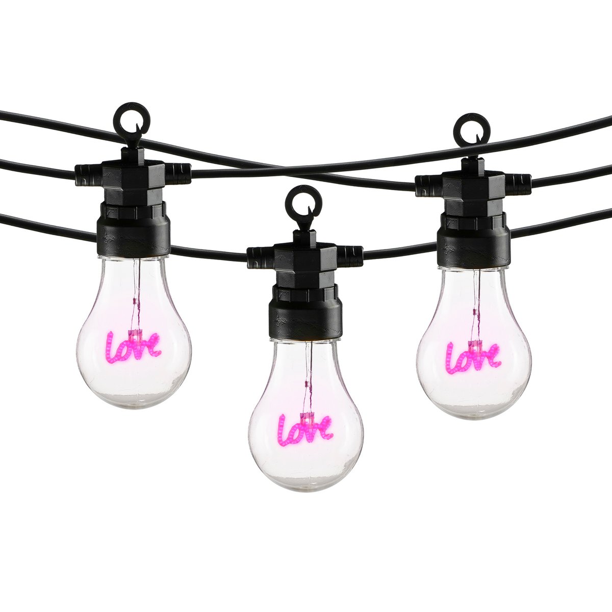 Love LED Lichtsnoer Buiten - L450 cm - Roze