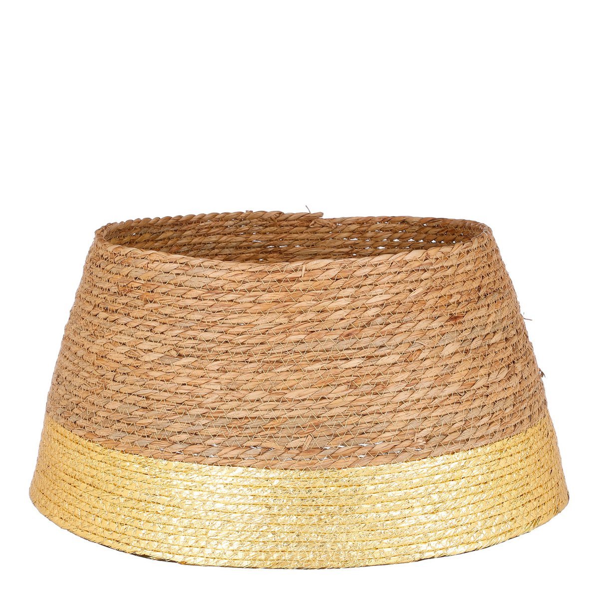 Kerstboomrok - H26 x Ø50 cm - Zeegras - Goud