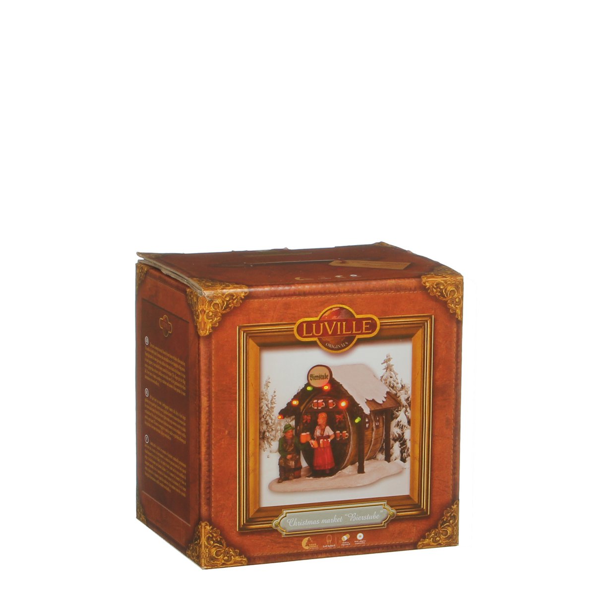 LuVille Kerstdorp Miniatuur Bierstube - L11 x B12 x H12 cm