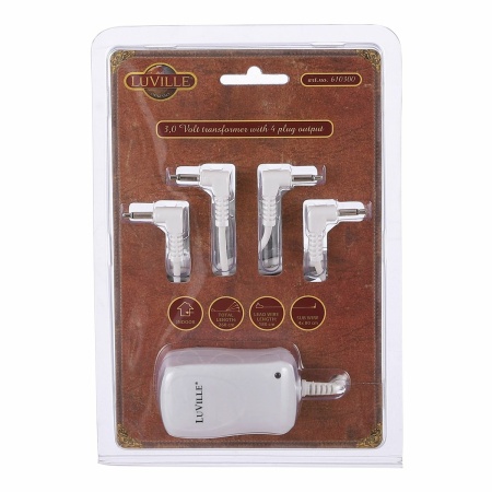 LuVille Kerstdorp Switch Adapter met 4 Plugs - 3 Volt