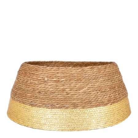 Kerstboomrok - H26 x Ø58 cm - Zeegras - Goud